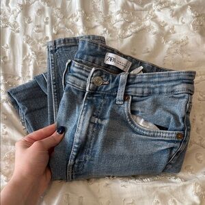 Zara High Rise Light Blue Jeans